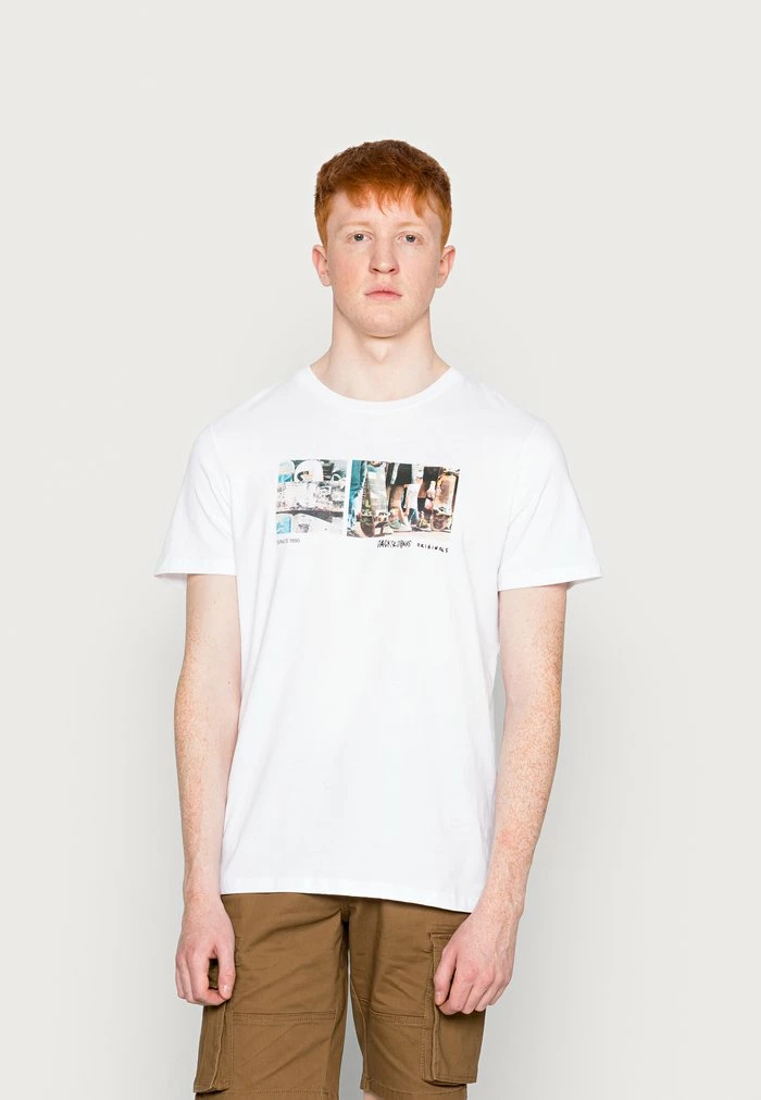 Jack & Jones JORSPLITS TEE CREW NECK - Print T-shirt - Bright White 1 Jack & Jones JORSPLITS TEE CREW NECK - Print T-shirt - Bright White