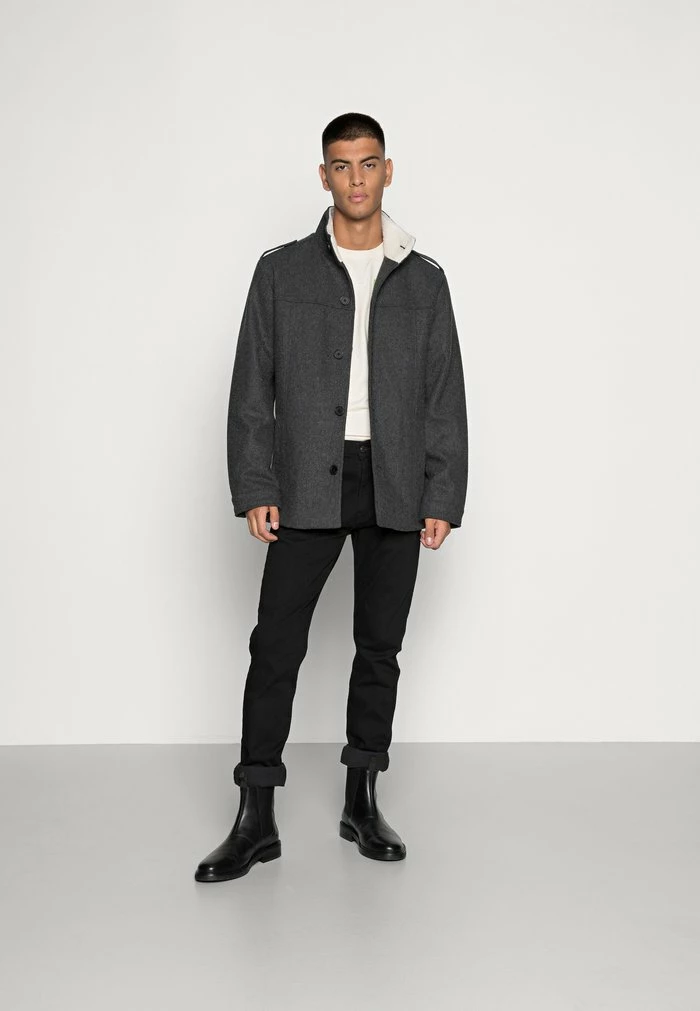 Jack & Jones JJCARLOS JACKET - Light Jacket - Dark Grey Melange 2 Jack & Jones JJCARLOS JACKET - Light Jacket - Dark Grey Melange - Image 2