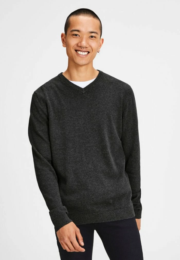 Jack & Jones JJEBASIC - Jumper - Dark Grey 1 Jack & Jones JJEBASIC - Jumper - Dark Grey