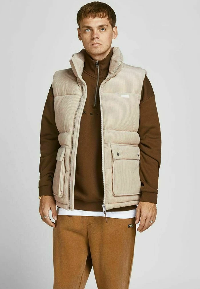 Jack & Jones Waistcoat - Oatmeal 1 Jack & Jones Waistcoat - Oatmeal
