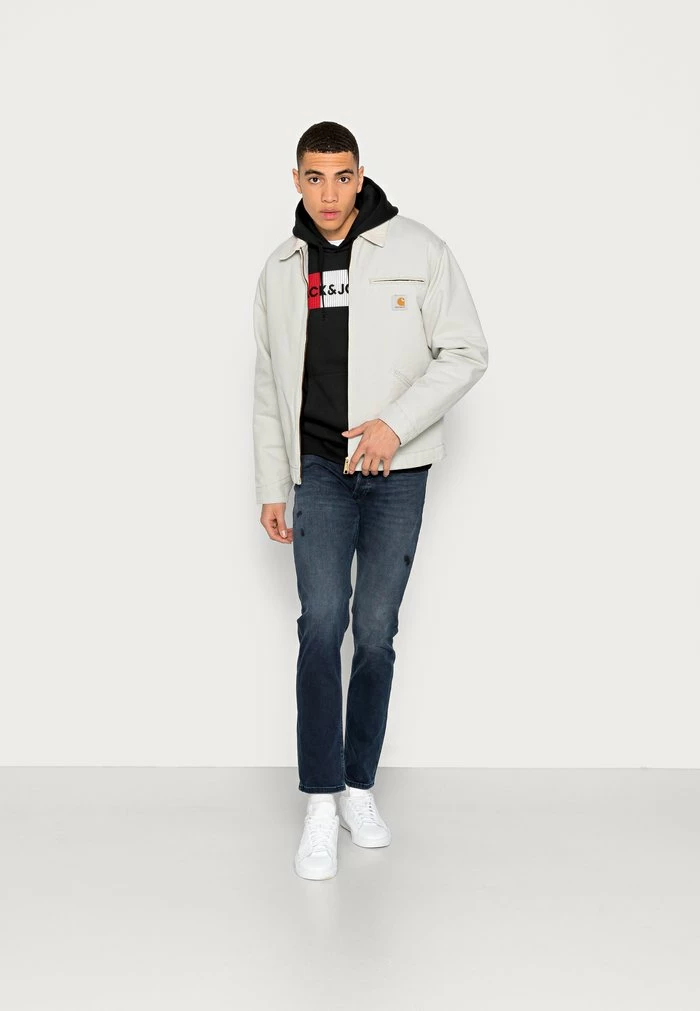 Jack & Jones JJECORP HOOD 2 PACK - Hoodie - Light Grey Melange/black 1 Jack & Jones JJECORP HOOD 2 PACK - Hoodie - Light Grey Melange/black