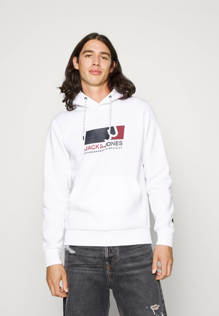 Jack & Jones JCOCORD HOOD - Sweatshirt - White 1 Jack & Jones JCOCORD HOOD - Sweatshirt - White