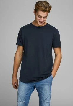 Jack & Jones JJECURVED TEE O NECK - Basic T-shirt - Navy Blazer