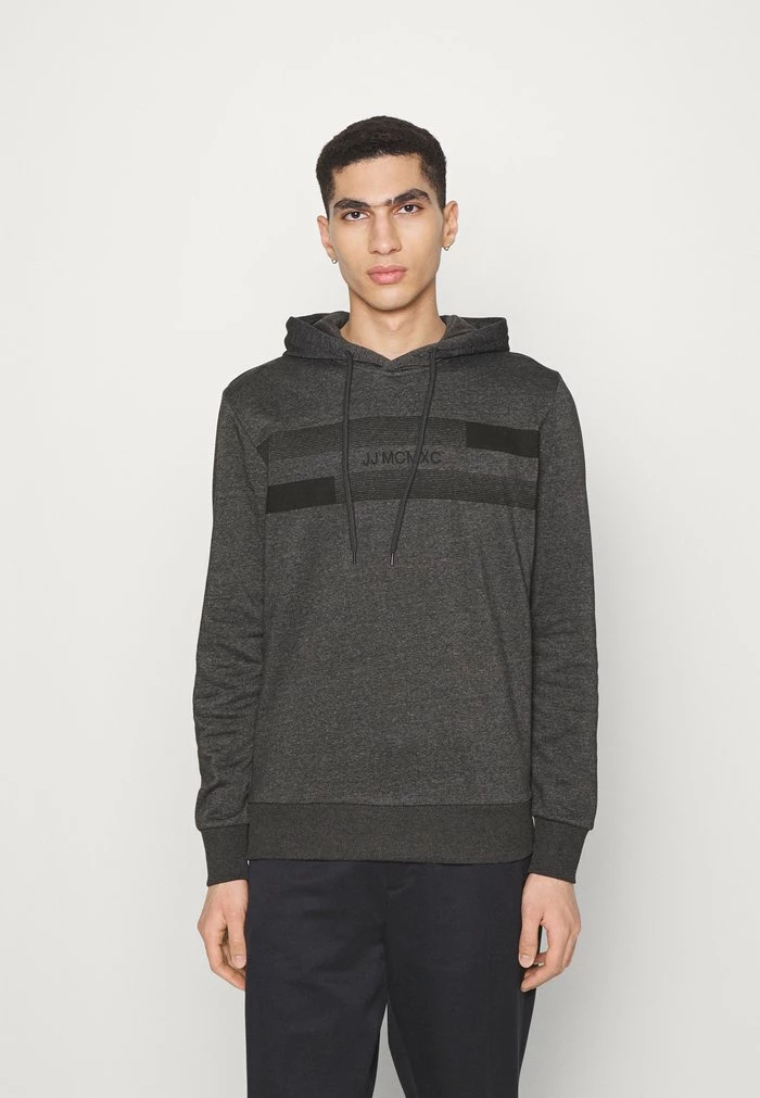 Jack & Jones JJNEW ADAM HOOD - Hoodie - Dark Grey Melange 1 Jack & Jones JJNEW ADAM HOOD - Hoodie - Dark Grey Melange