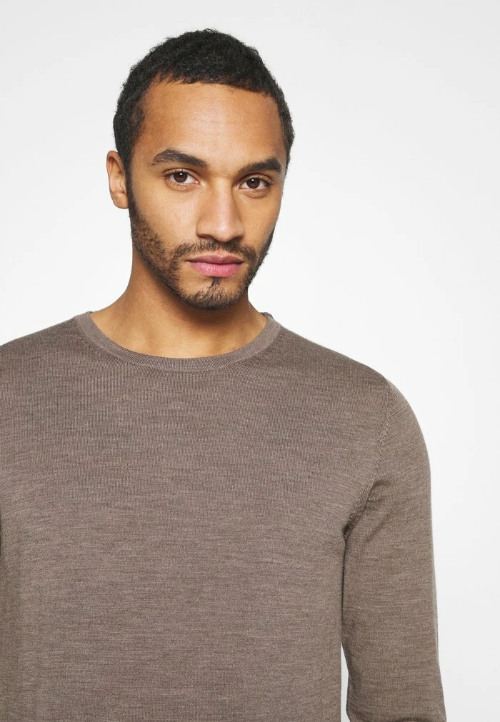 Jack & Jones JJEMARK CREW NECK - Jumper - Oatmeal/melange 4 Jack & Jones JJEMARK CREW NECK - Jumper - Oatmeal/melange - Image 4