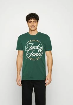 Jack & Jones JORTRUCE TEE CREW NECK - Print T-shirt - Trekking Green