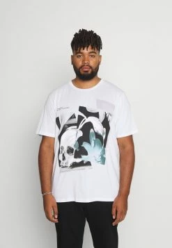 Jack & Jones JORREFLECT TEE CREW NECK - Print T-shirt - Bright White