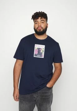 Jack & Jones JORCOLLAGE TEE CREW NECK - Print T-shirt - Navy Blazer