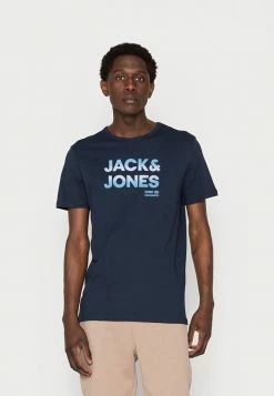 Jack & Jones SETH TEE CREW NECK - Print T-shirt - Navy Blazer