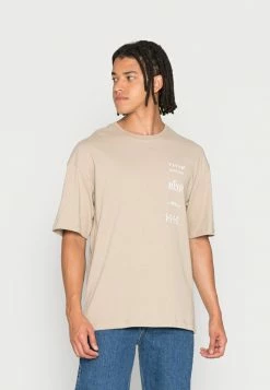 Jack & Jones JCOMIND TEE CREW NECK - Print T-shirt - Crockery