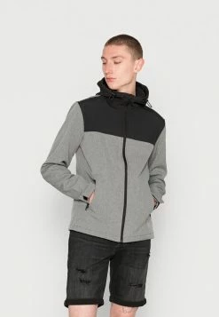 Jack & Jones JJEMARVIN HOOD - Outdoor Jacket - Grey Melange