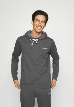 Jack & Jones JACHEXA HOOD - Hoodie - Asphalt