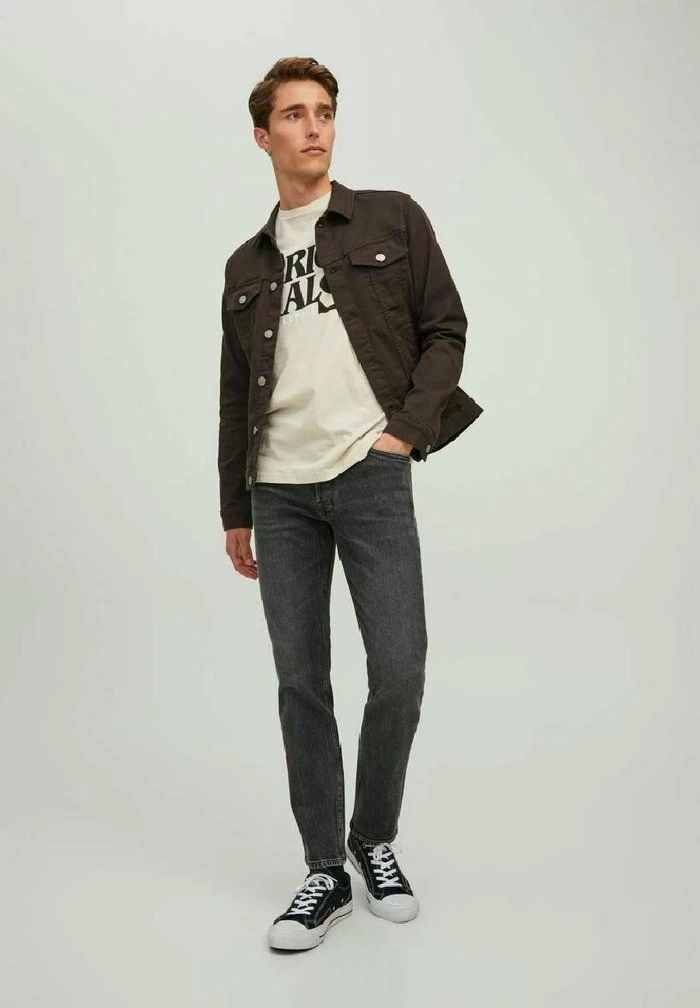 Jack & Jones TIM ORIGINAL - Slim Fit Jeans - Black Denim 2 Jack & Jones TIM ORIGINAL - Slim Fit Jeans - Black Denim - Image 2