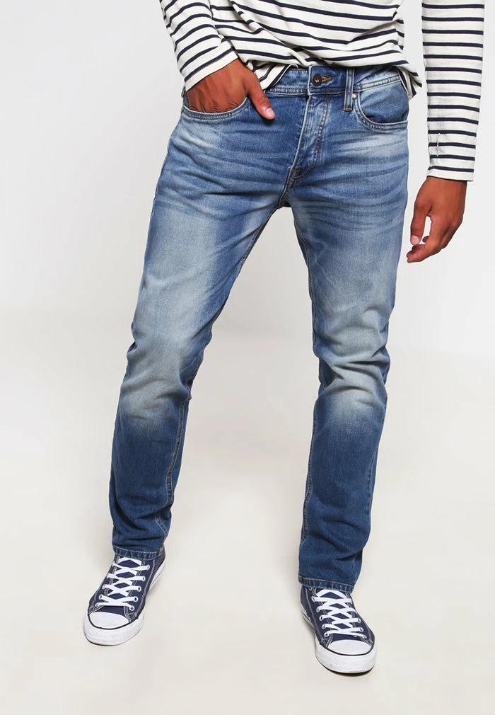 Jack & Jones Straight Leg Jeans - Blue Denim 1 Jack & Jones Straight Leg Jeans - Blue Denim
