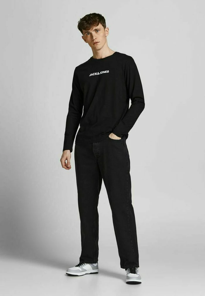 Jack & Jones LONG SLEEVE - Long Sleeved Top - Black 2 Jack & Jones LONG SLEEVE - Long Sleeved Top - Black - Image 2