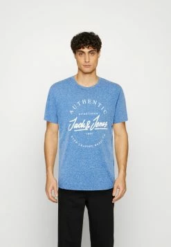 Jack & Jones JJDUSTY TEE - Print T-shirt - Classic Blue Melange