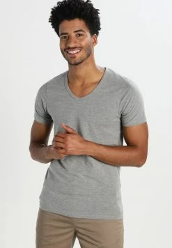 Jack & Jones BASIC V-NECK - Basic T-shirt - Grey