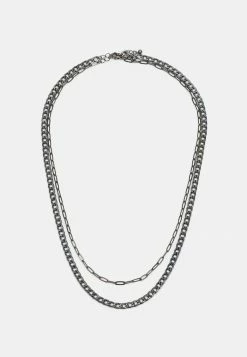 Jack & Jones JACTESERO NECKLACE UNISEX 2 PACK - Necklace - Black