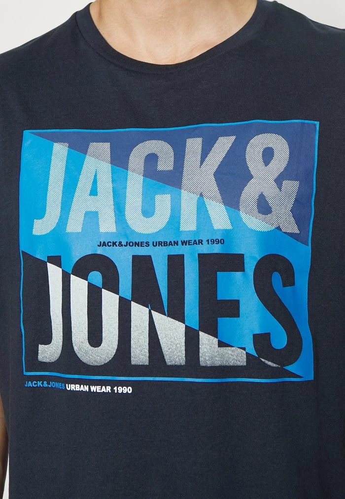 Jack & Jones JJSCOTT TEE CREW NECK - Print T-shirt - Navy Blazer 6 Jack & Jones JJSCOTT TEE CREW NECK - Print T-shirt - Navy Blazer - Image 6