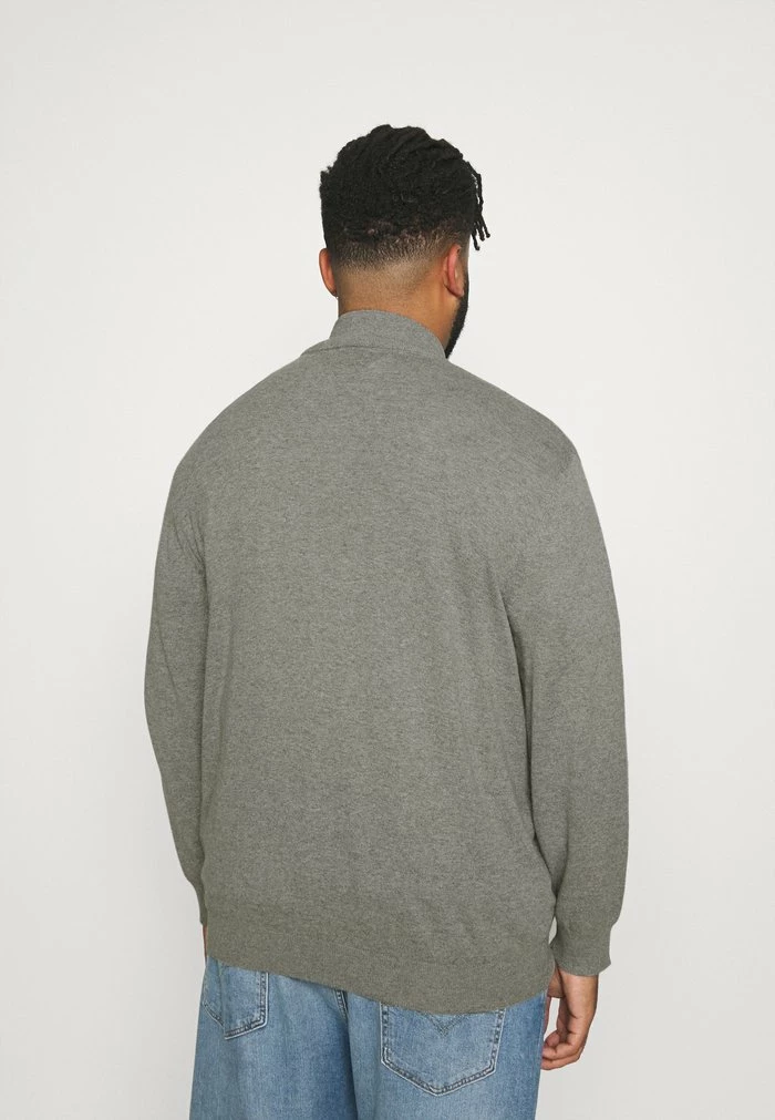 Jack & Jones JJEMIL TURTLE ZIP - Cardigan - Grey Melange 3 Jack & Jones JJEMIL TURTLE ZIP - Cardigan - Grey Melange - Image 3