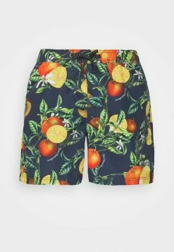 Jack & Jones JJICRETE JJSWIM FLOWERS - Swimming Shorts - Navy Blazer