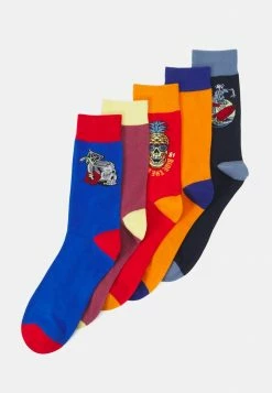 Jack & Jones JACEUSTACE SOCK 5 PACK - Socks - Navy Blazer/true Red/classic Blue/dark Cheddar/hawthorn Rose