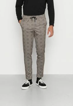Jack & Jones JJIWILL JJPHIL CHECK - Trousers - Beige