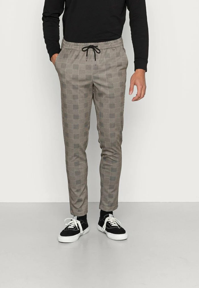 Jack & Jones JJIWILL JJPHIL CHECK - Trousers - Beige 1 Jack & Jones JJIWILL JJPHIL CHECK - Trousers - Beige