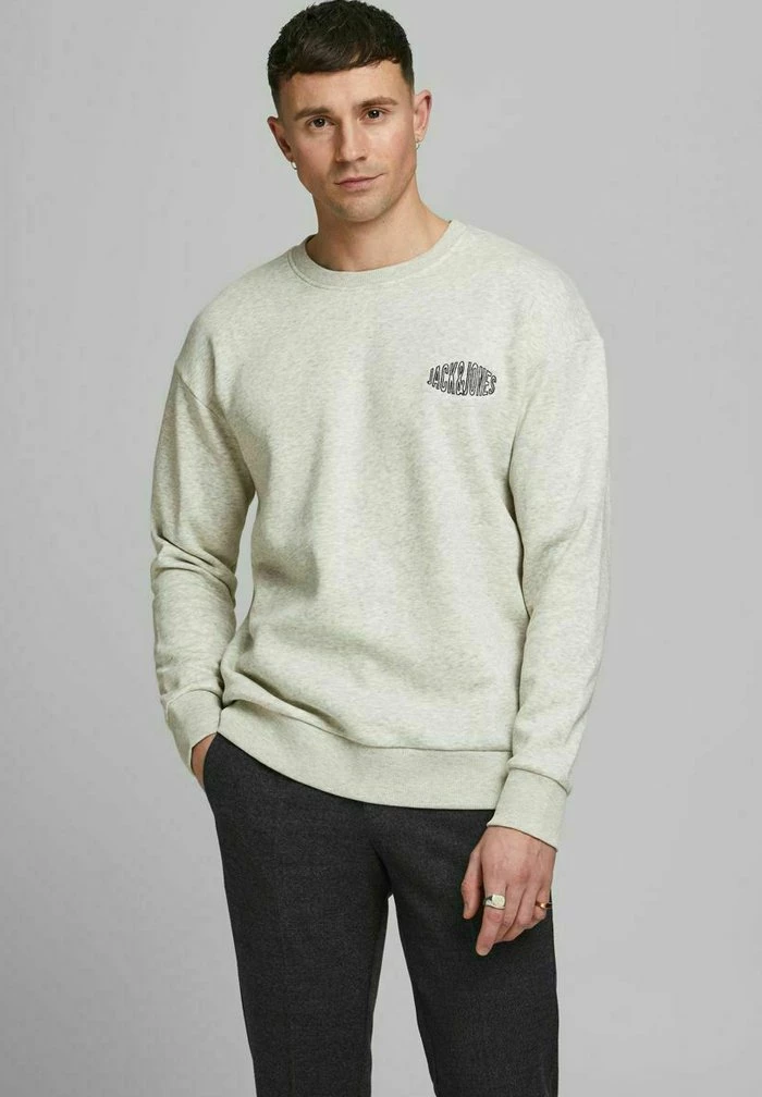 Jack & Jones Sweatshirt - White Melange 1 Jack & Jones Sweatshirt - White Melange