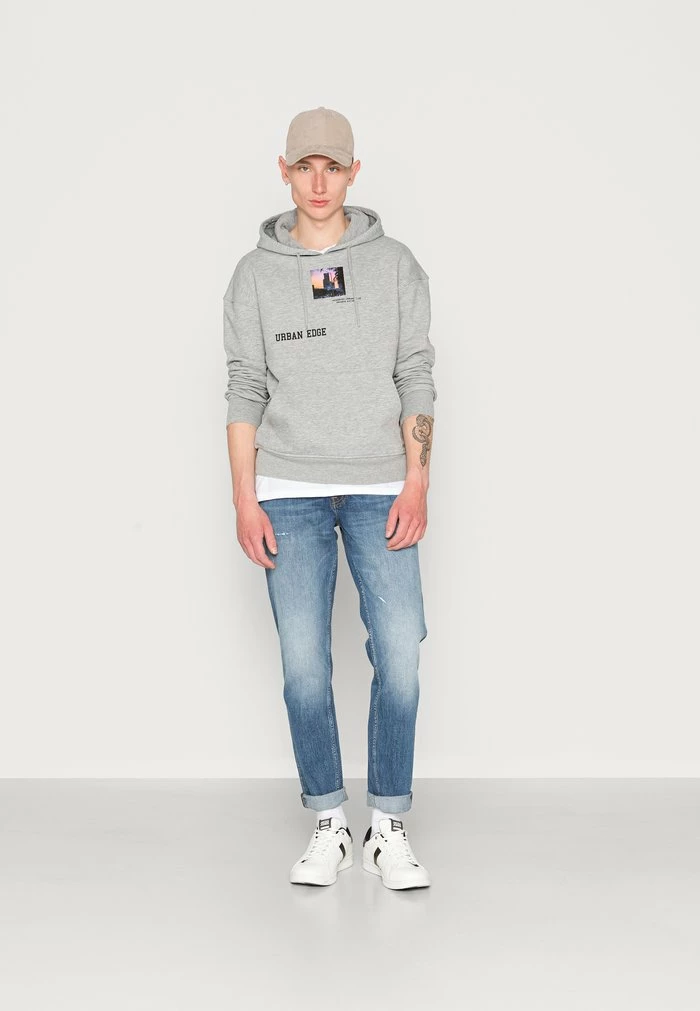 Jack & Jones JJSCRAWL HOOD - Sweatshirt - Light Grey Melange 2 Jack & Jones JJSCRAWL HOOD - Sweatshirt - Light Grey Melange - Image 2