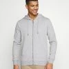 Jack & Jones JJEBASIC ZIP HOOD - Zip-up Sweatshirt - Light Grey Melange