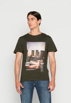 Jack & Jones JJSCRAWL TEE CREW NECK - Print T-shirt - Rosin