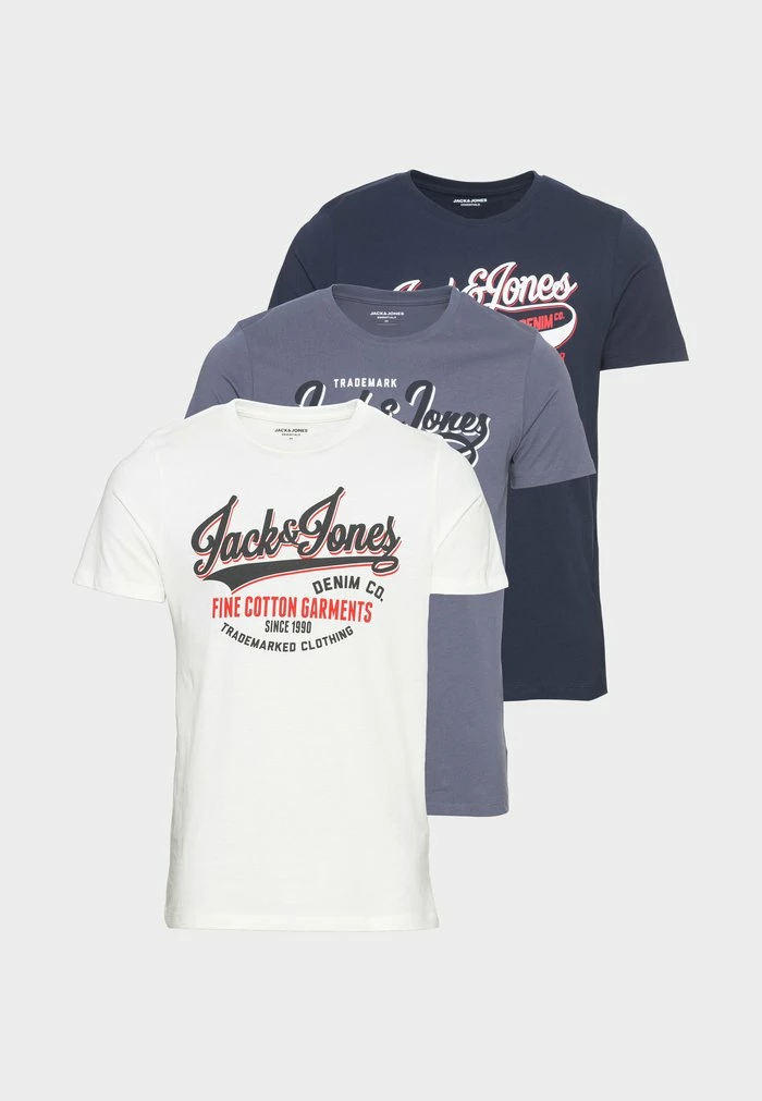 Jack & Jones 3er Pack - Print T-shirt - Navy 6 Jack & Jones 3er Pack - Print T-shirt - Navy - Image 6