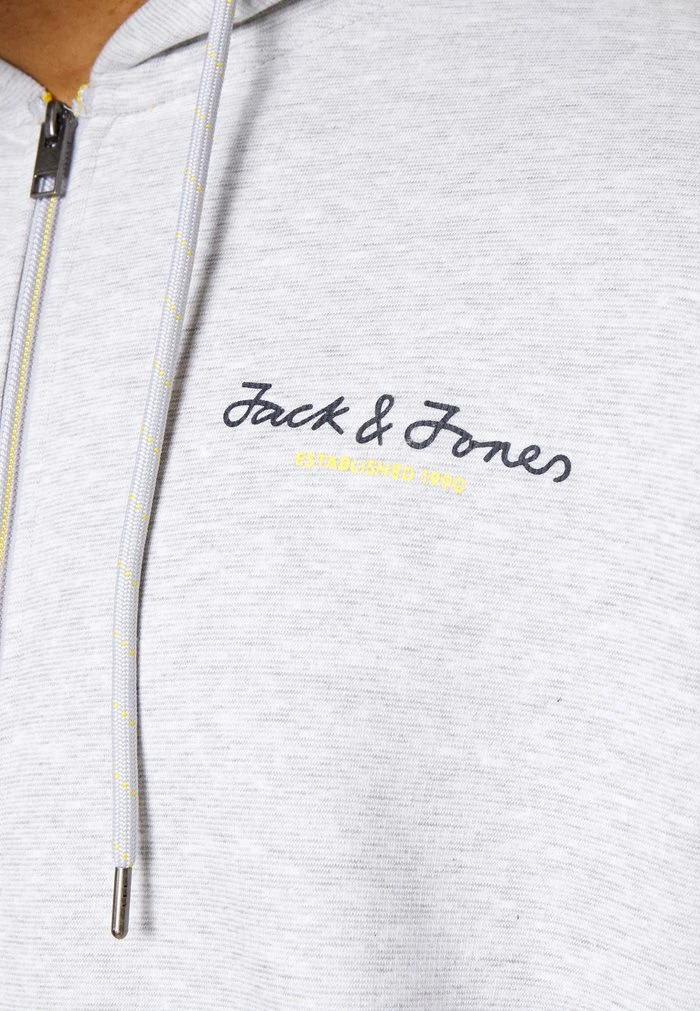 Jack & Jones JCOBERG ZIP HOOD - Zip-up Sweatshirt - Light Grey 6 Jack & Jones JCOBERG ZIP HOOD - Zip-up Sweatshirt - Light Grey - Image 6