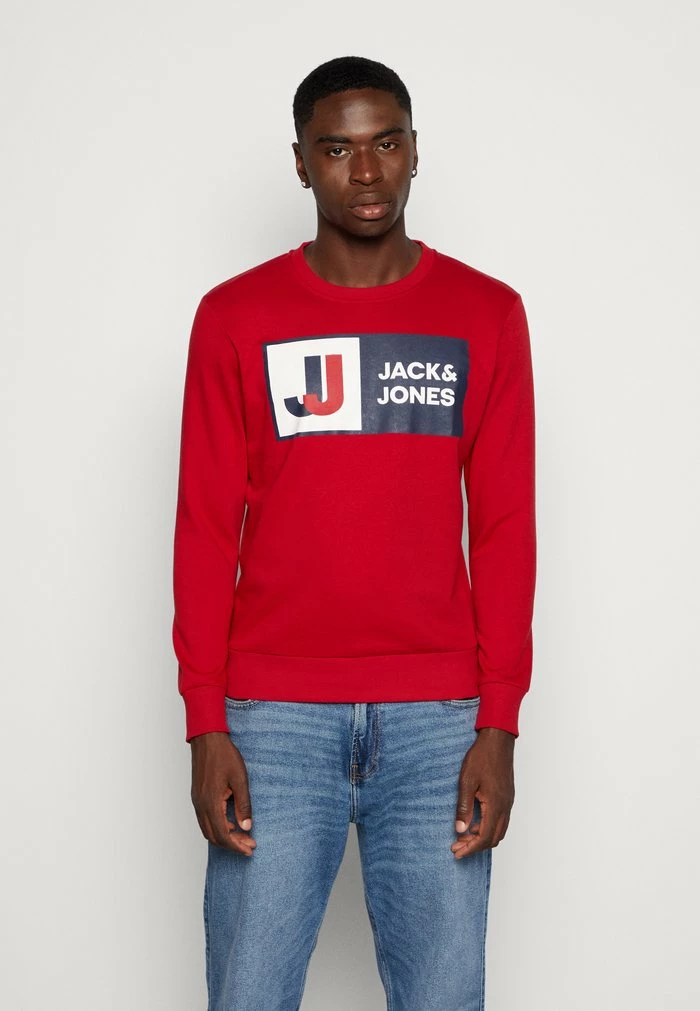 Jack & Jones JCOLOGAN CREW NECK - Sweatshirt - Red 1 Jack & Jones JCOLOGAN CREW NECK - Sweatshirt - Red