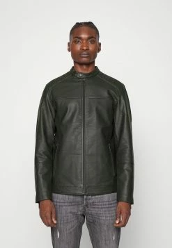Jack & Jones JJWOODY JACKET - Faux Leather Jacket - Black