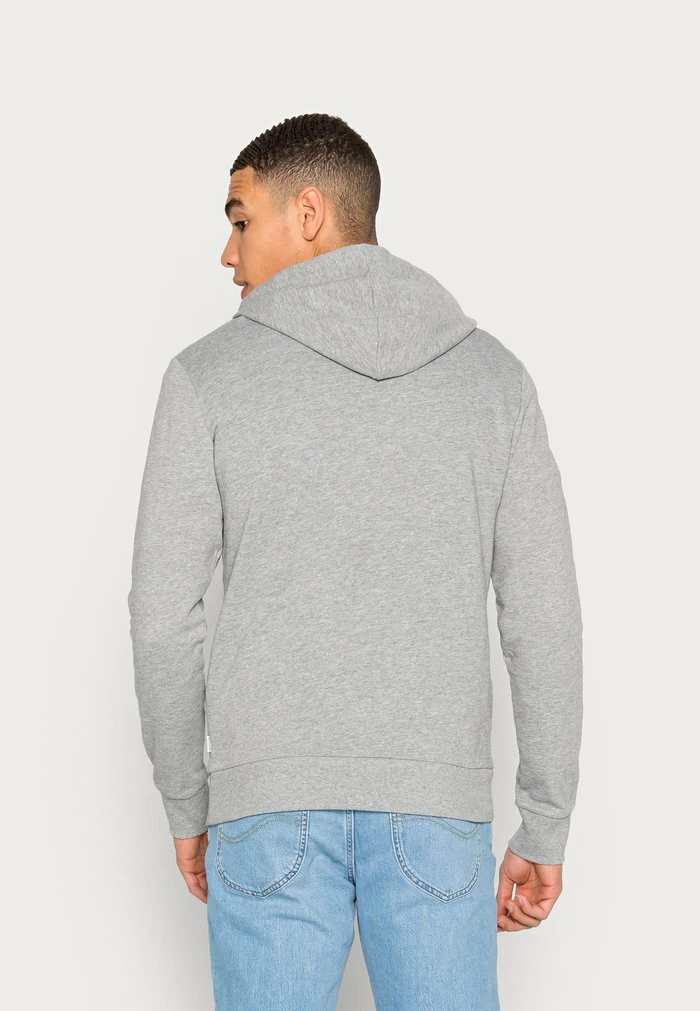 Jack & Jones JJEGORDON SHARK - Hoodie - Light Grey Melange/navy Blazer 3 Jack & Jones JJEGORDON SHARK - Hoodie - Light Grey Melange/navy Blazer - Image 3