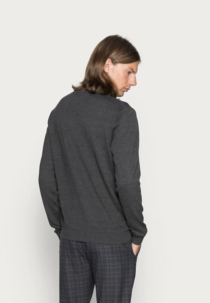 Jack & Jones JJEBASIC - Jumper - Dark Grey Melange 3 Jack & Jones JJEBASIC - Jumper - Dark Grey Melange - Image 3
