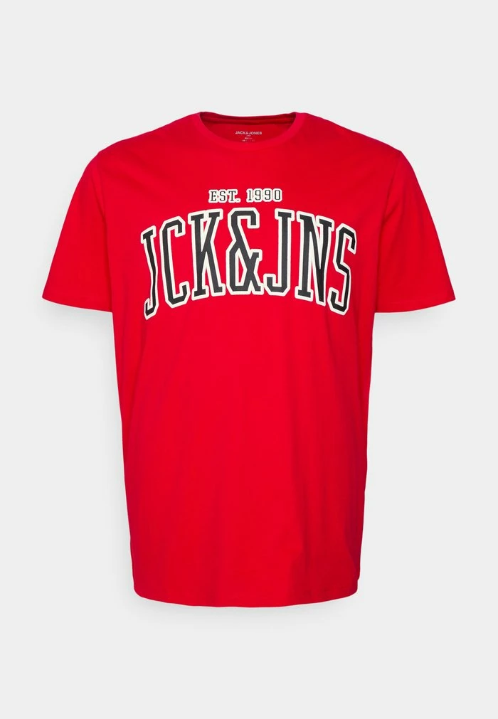 Jack & Jones JJCEMB TEE CREW NECK - Print T-shirt - True Red 1 Jack & Jones JJCEMB TEE CREW NECK - Print T-shirt - True Red