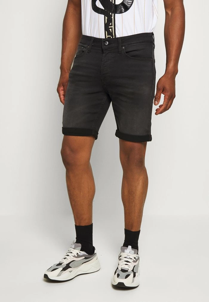 Jack & Jones JJIRICK JJICON SHORTS - Denim Shorts - Black Denim 1 Jack & Jones JJIRICK JJICON SHORTS - Denim Shorts - Black Denim