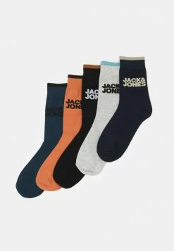 Jack & Jones JACLEAP SPRING SOCK 5 PACK - Socks - Raw Sienna/black/bluefin/navy Blazer/light Grey Melange