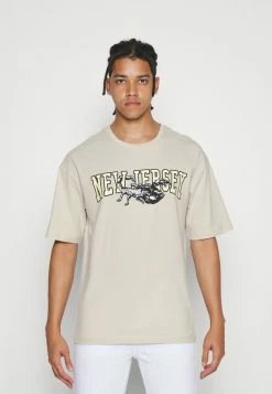 Jack & Jones JORDALLAS TEE CREW NECK UNISEX - Print T-shirt - Oatmeal