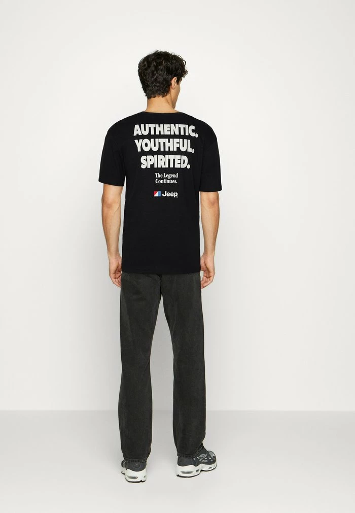 Jack & Jones JORJEEP TEE CREW NECK UNISEX - Print T-shirt - Black 3 Jack & Jones JORJEEP TEE CREW NECK UNISEX - Print T-shirt - Black - Image 3