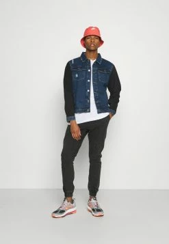 Jack & Jones JORBRINK TEE CREW NECK 5 PACK - Basic T-shirt - Black/white/martiniolive/navyblazer/rubber