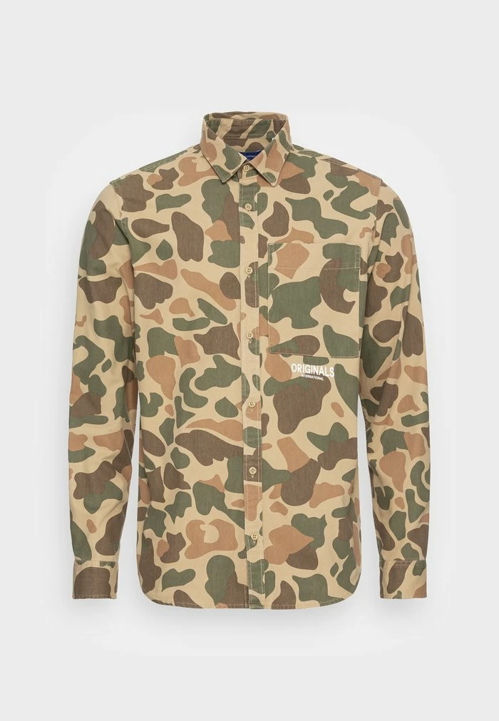 Jack & Jones JORDENNIS COMFORT SHIRT - Shirt - Brown/green 1 Jack & Jones JORDENNIS COMFORT SHIRT - Shirt - Brown/green