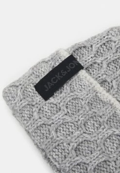 Jack & Jones JACPRJCT BEANIE - Beanie - Light Grey Melange/twisted White -Jack & Jones Shop db8d2c3514954e8f94a8aa852e65f491