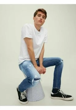 Jack & Jones JJILIAM - Jeans Skinny Fit - Blue Denim -Jack & Jones Shop dd34acf9514b48be94e6f8f3f93f64df