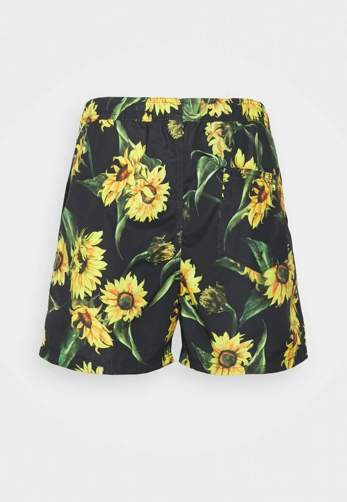 Jack & Jones JJICRETE JJSWIM FLOWERS - Swimming Shorts - Black 2 Jack & Jones JJICRETE JJSWIM FLOWERS - Swimming Shorts - Black - Image 2