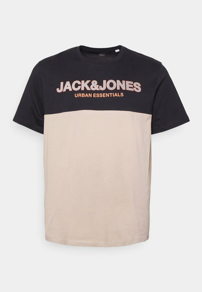 Jack & Jones JJEURBAN BLOCKING TEE O NECK - Print T-shirt - Crockery 1 Jack & Jones JJEURBAN BLOCKING TEE O NECK - Print T-shirt - Crockery