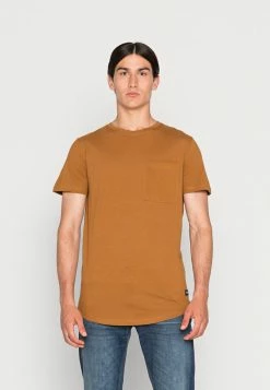 Jack & Jones JJENOA POCKET TEE CREW NECK - Basic T-shirt - Rubber
